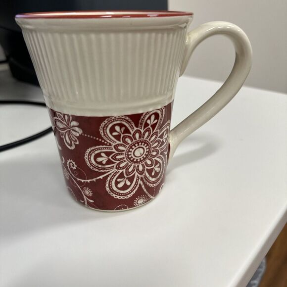 Pier‎ 1 Imports Ironstone Maribeth Coffeee Mug Never Used - Picture 1 of 3